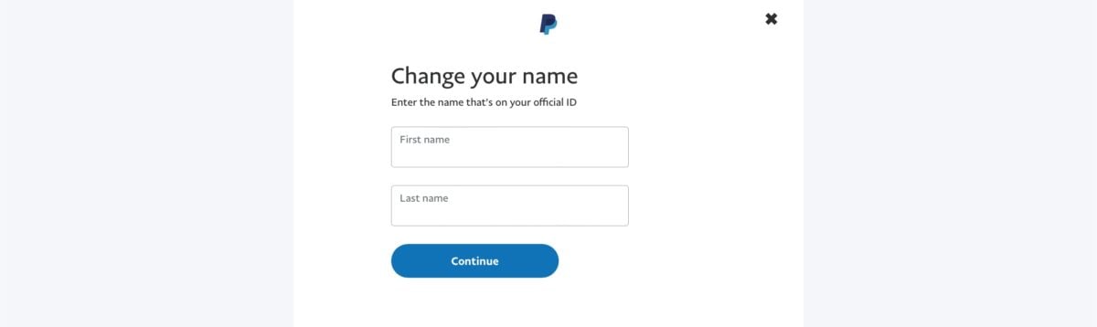 Change PayPal username