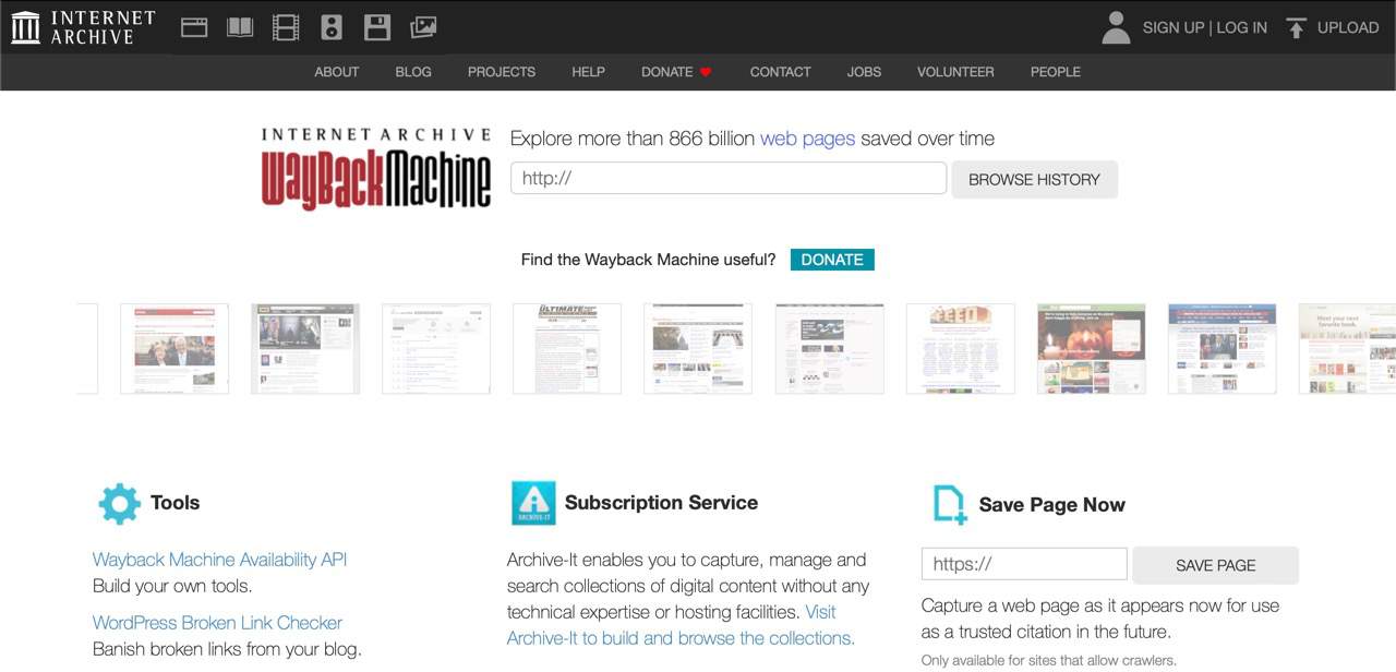 Visit the Internet Archive