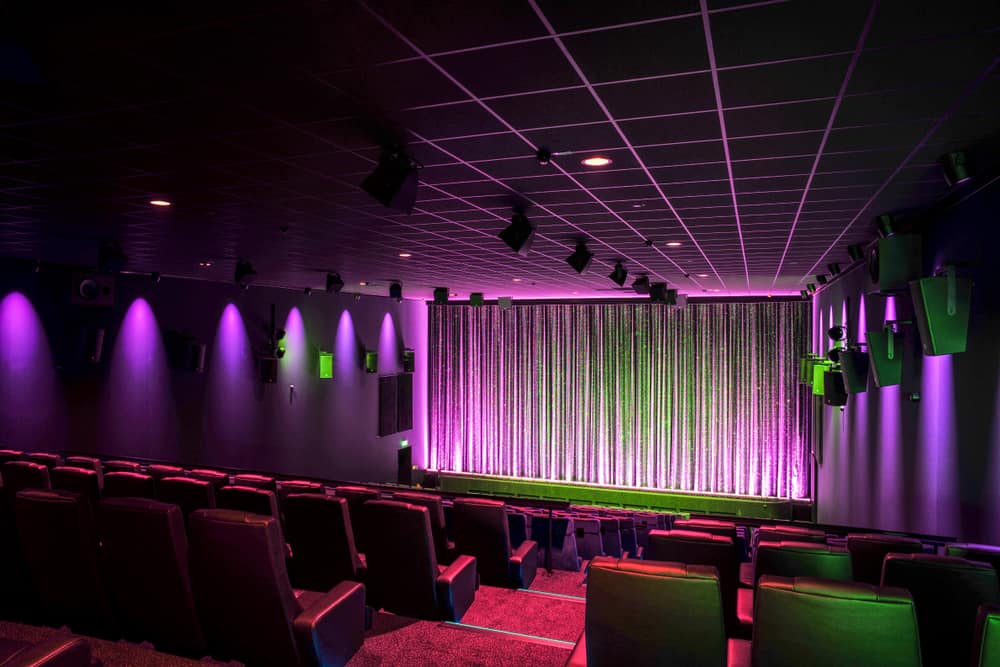 Cinema with LED lights and Dolby Atmos