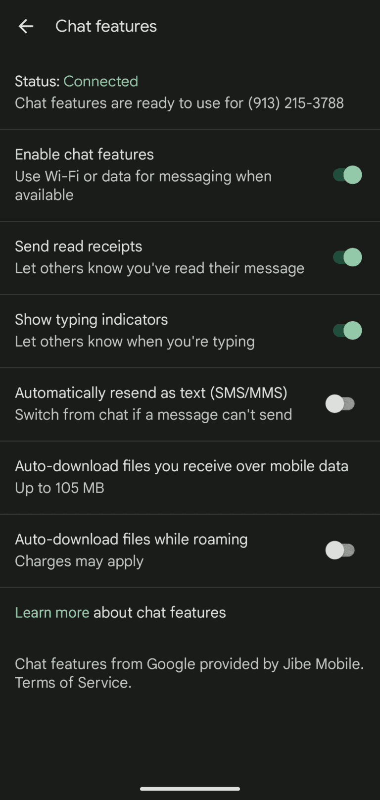 If it is, you’ll see the above options toggled on.
