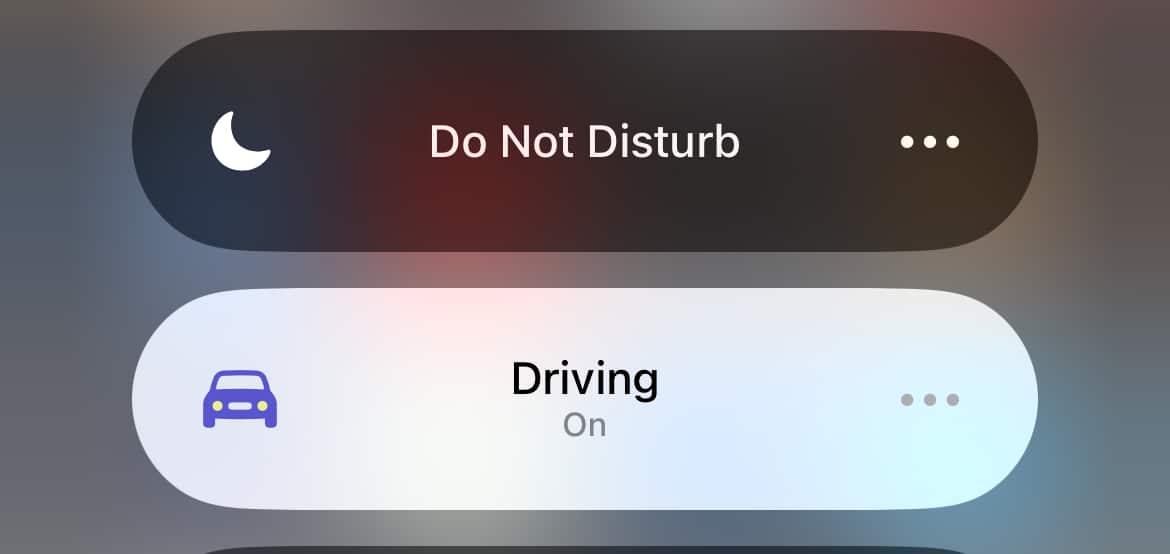 Turn off drive mode from control center