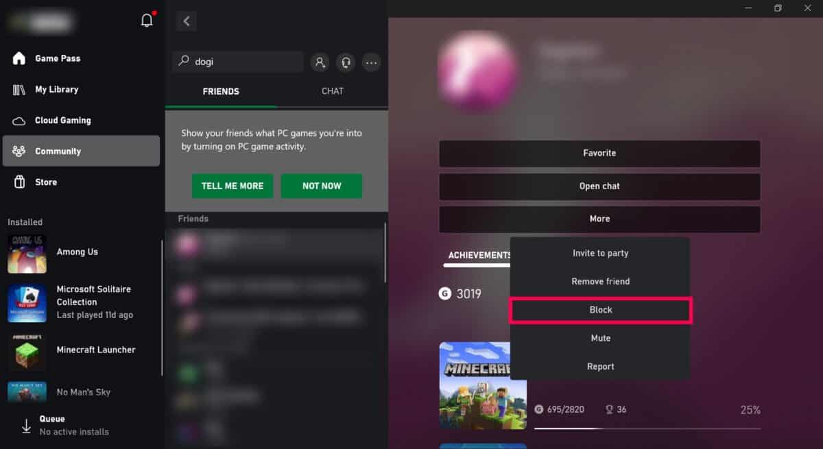 how to unblock someone on xbox