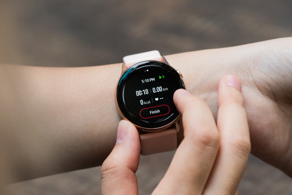 Samsung Galaxy Watch wrapped on a lady's arm