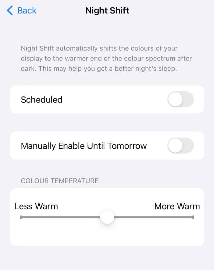 Blue Light on iPhone