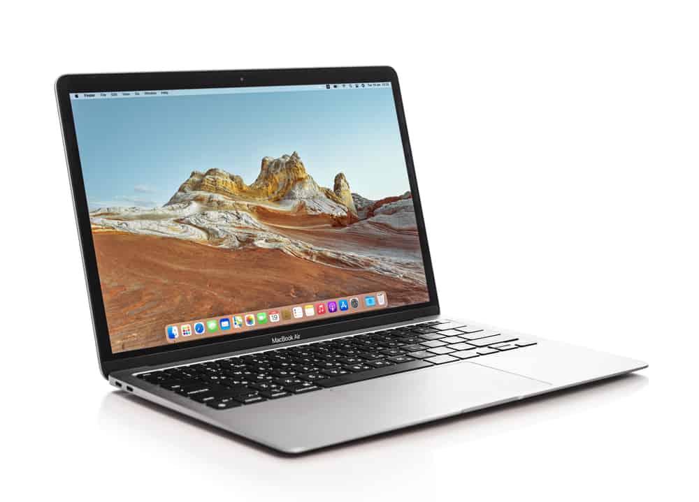 Macbook Air on a desk