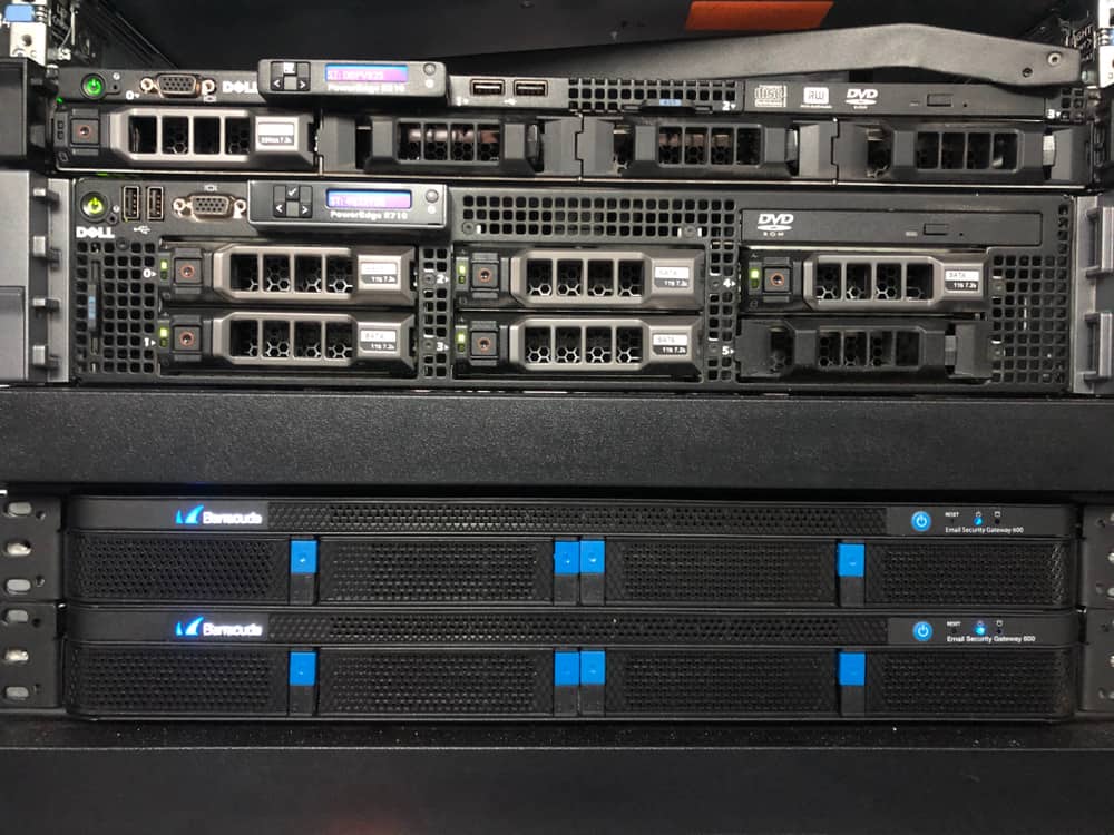 dell poweredge rack at a data center